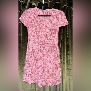 Calvin Klein Floral red and white Women's Dress - medium